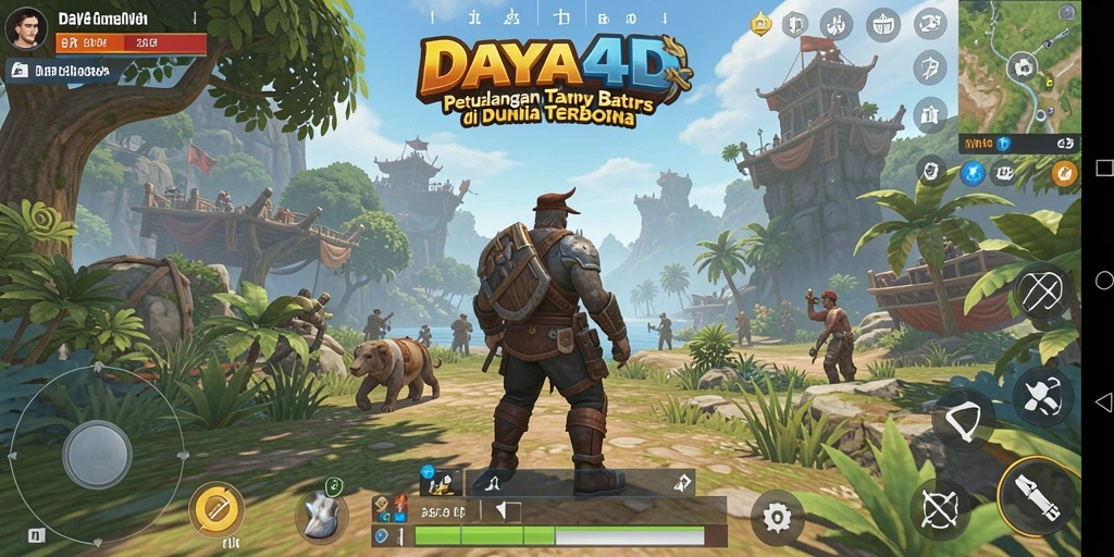 Tangkapan layar menampilkan petualangan seru di dunia terbuka DAYA4D.