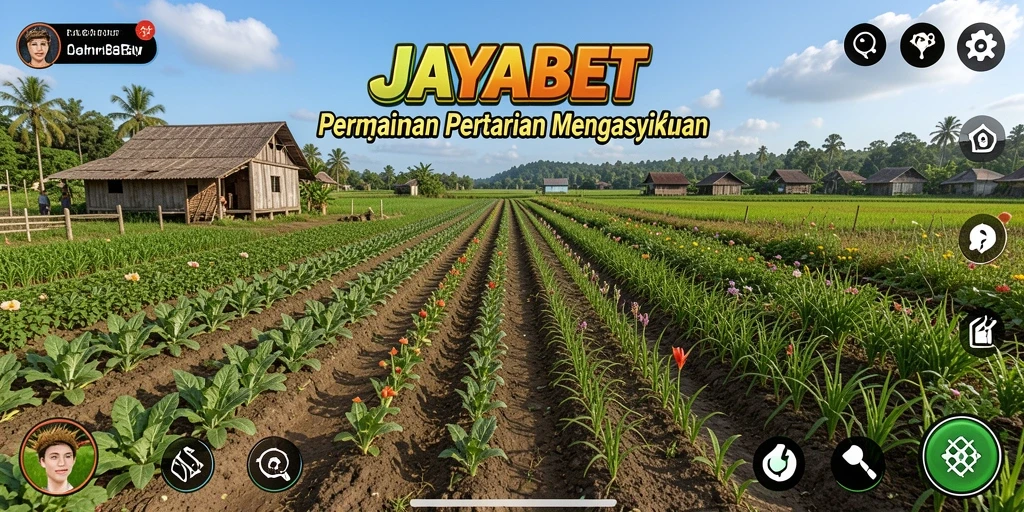 Tampilan gameplay menarik di JAYABET yang menampilkan aktivitas pertanian.