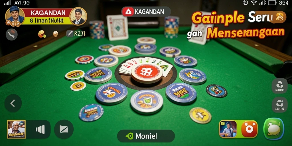 Tampilan gameplay Gaple yang menarik dan mengasyikkan.