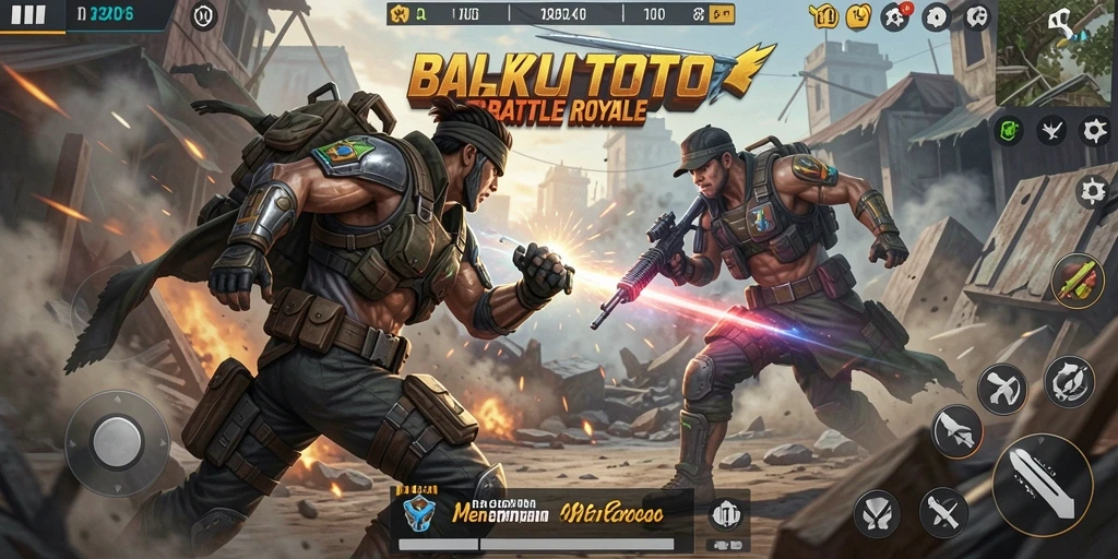 Tampilan gameplay seru di LAKUTOTO Battle Royale.