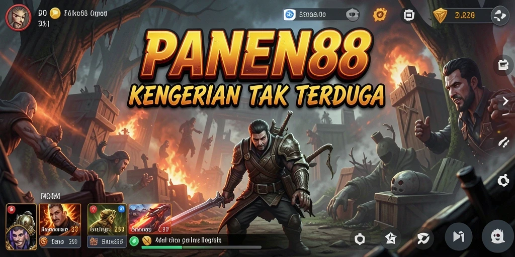 Tampilan gameplay menegangkan di PANEN88 yang dipenuhi kegelapan.