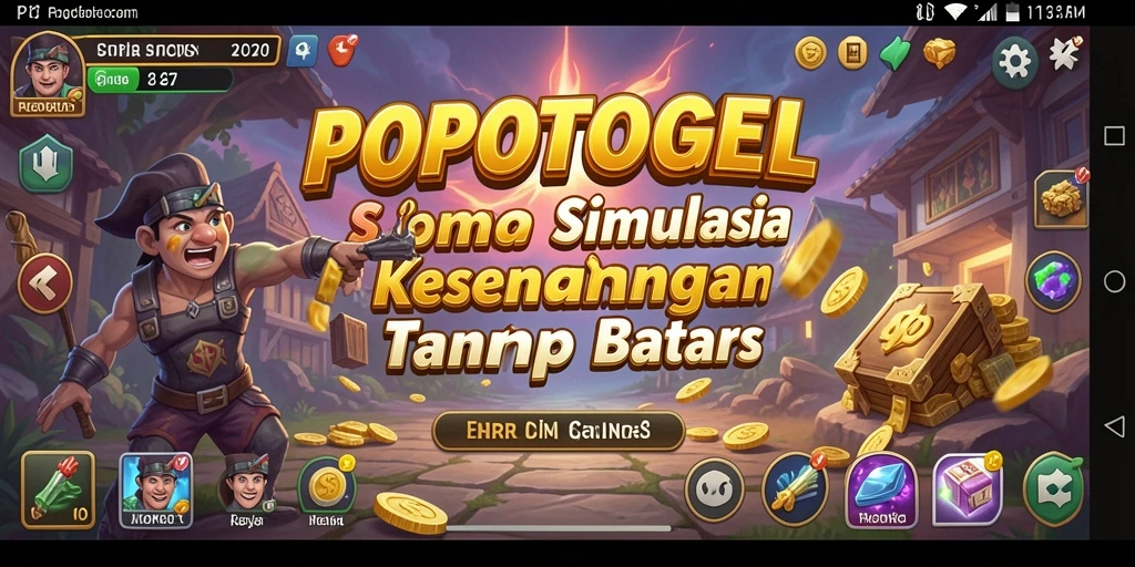 Tampilan gameplay menarik dari POPOTOGEL dengan lingkungan yang imersif.
