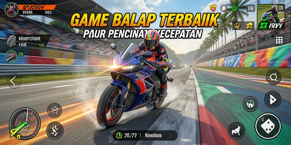 Gameplay menegangkan di PPRRYY dengan balap motor yang cepat dan seru.
