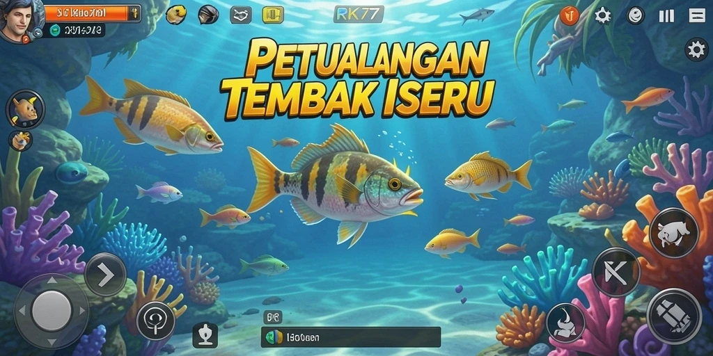 Tampilan gameplay RK77 saat berburu berbagai jenis ikan.
