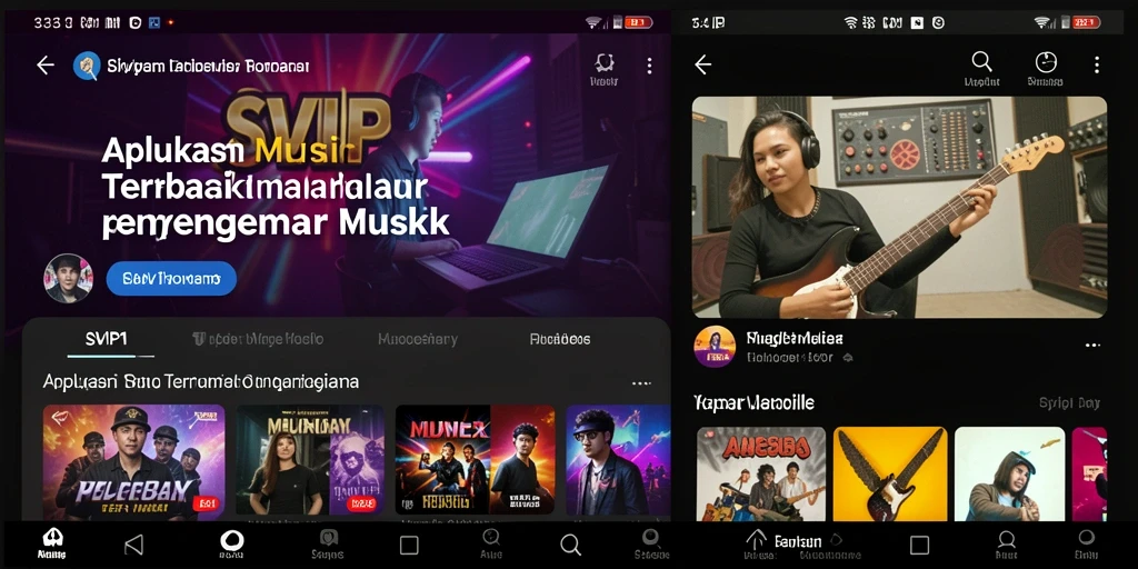 Tangkapan layar gameplay SVIP1 dengan tampilan antarmuka musik yang menarik.