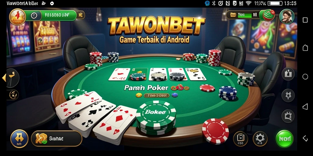 Tampilan gameplay seru dari TAWONBET dalam permainan Poker.